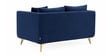 Frejol Velvet 2 Seater Sofa In Navy Blue Colour