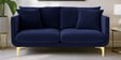 Frejol Velvet 2 Seater Sofa In Navy Blue Colour