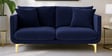 Frejol Velvet 2 Seater Sofa In Navy Blue Colour