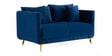 Frejol Velvet 2 Seater Sofa In Navy Blue Colour
