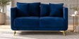 Frejol Velvet 2 Seater Sofa In Navy Blue Colour