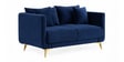 Frejol Velvet 2 Seater Sofa In Navy Blue Colour