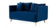 Frejol Velvet 2 Seater Sofa In Navy Blue Colour
