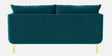 Frejol Velvet 2 Seater Sofa In Teal Blue Colour