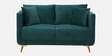 Frejol Velvet 2 Seater Sofa In Teal Blue Colour