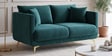 Frejol Velvet 2 Seater Sofa In Teal Blue Colour