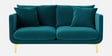 Frejol Velvet 2 Seater Sofa In Teal Blue Colour