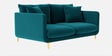 Frejol Velvet 2 Seater Sofa In Teal Blue Colour