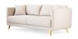Frejol Velvet 3 Seater Sofa In Cream Colour