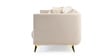Frejol Velvet 3 Seater Sofa In Cream Colour