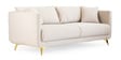 Frejol Velvet 3 Seater Sofa In Cream Colour