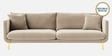 Frejol Velvet 3 Seater Sofa In Cream Colour