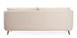 Frejol Velvet 3 Seater Sofa In Cream Colour