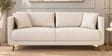Frejol Velvet 3 Seater Sofa In Cream Colour