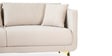 Frejol Velvet 3 Seater Sofa In Cream Colour