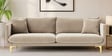 Frejol Velvet 3 Seater Sofa In Cream Colour
