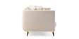 Frejol Velvet 3 Seater Sofa In Cream Colour