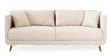 Frejol Velvet 3 Seater Sofa In Cream Colour
