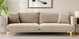 Frejol Velvet 3 Seater Sofa In Cream Colour