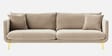 Frejol Velvet 3 Seater Sofa In Cream Colour