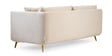Frejol Velvet 3 Seater Sofa In Cream Colour