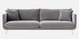 Frejol Velvet 3 Seater Sofa In Grey Colour