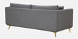 Frejol Velvet 3 Seater Sofa In Grey Colour