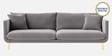 Frejol Velvet 3 Seater Sofa In Grey Colour