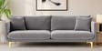 Frejol Velvet 3 Seater Sofa In Grey Colour