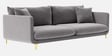 Frejol Velvet 3 Seater Sofa In Grey Colour