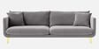 Frejol Velvet 3 Seater Sofa In Grey Colour