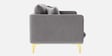 Frejol Velvet 3 Seater Sofa In Grey Colour