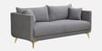 Frejol Velvet 3 Seater Sofa In Grey Colour