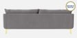Frejol Velvet 3 Seater Sofa In Grey Colour