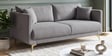 Frejol Velvet 3 Seater Sofa In Grey Colour