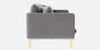 Frejol Velvet 3 Seater Sofa In Grey Colour
