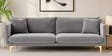 Frejol Velvet 3 Seater Sofa In Grey Colour