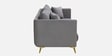 Frejol Velvet 3 Seater Sofa In Grey Colour