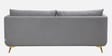Frejol Velvet 3 Seater Sofa In Grey Colour