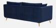 Frejol Velvet 3 Seater Sofa In Navy Blue Colour