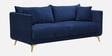 Frejol Velvet 3 Seater Sofa In Navy Blue Colour