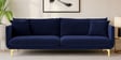 Frejol Velvet 3 Seater Sofa In Navy Blue Colour
