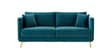 Frejol Velvet 3 Seater Sofa In Teal Blue Colour