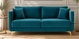 Frejol Velvet 3 Seater Sofa In Teal Blue Colour