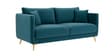 Frejol Velvet 3 Seater Sofa In Teal Blue Colour
