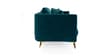 Frejol Velvet 3 Seater Sofa In Teal Blue Colour