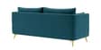Frejol Velvet 3 Seater Sofa In Teal Blue Colour