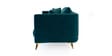 Frejol Velvet 3 Seater Sofa In Teal Blue Colour
