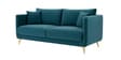 Frejol Velvet 3 Seater Sofa In Teal Blue Colour