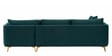 Frejol Velvet LHS Sectional Sofa (2 + Lounger) In Teal Blue Colour